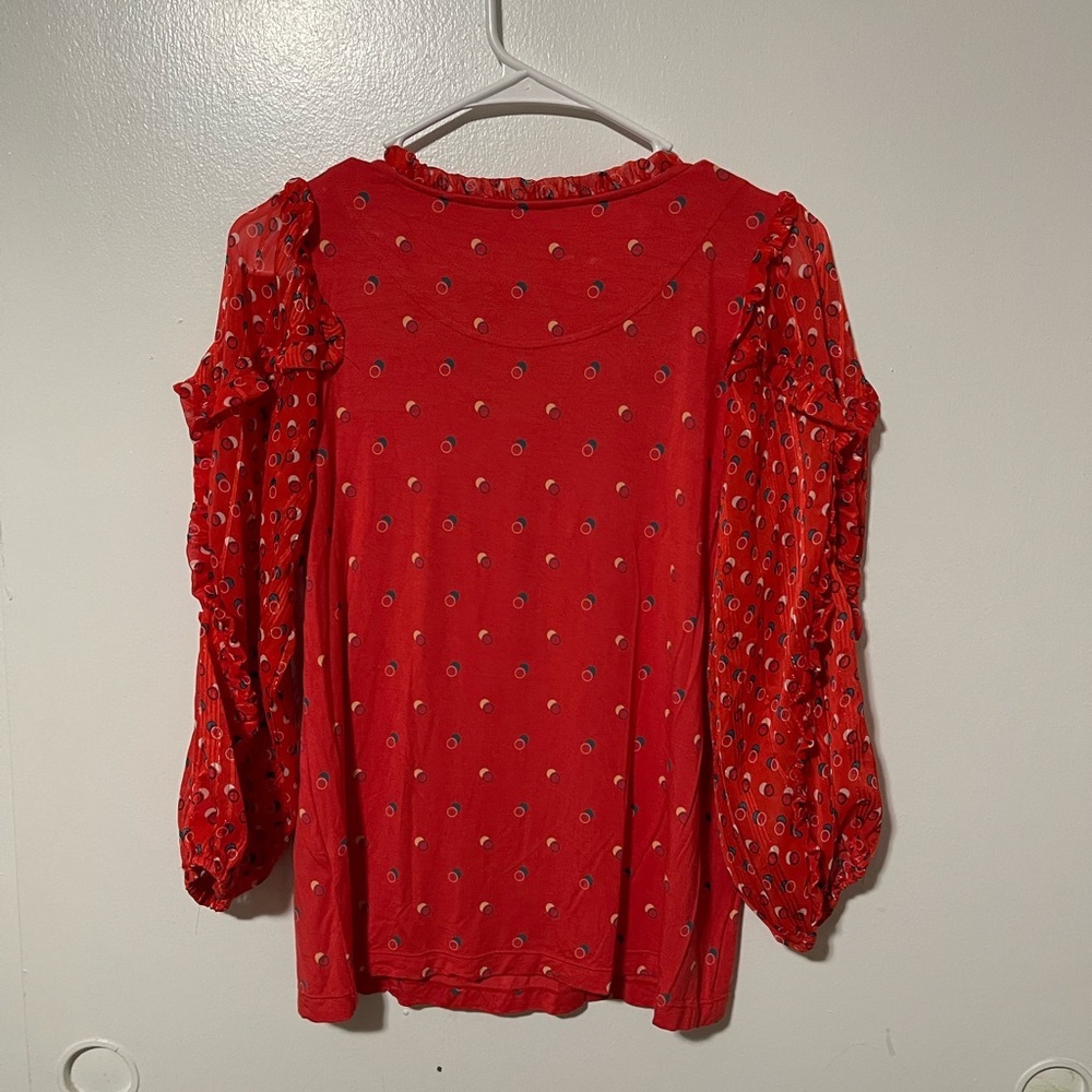 Anthropologie Maeve red blouse - Picture 7 of 7